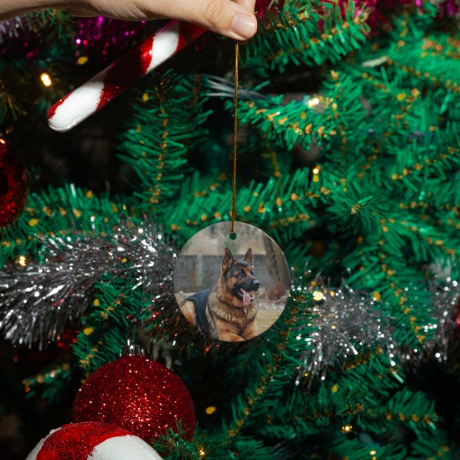 Adorno De Cerámica Foto personalizada de recuerdo de gato perro (Subido por el creador)