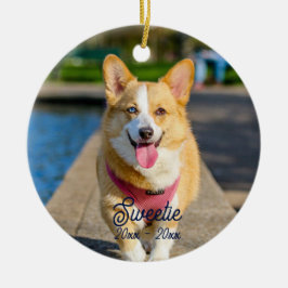 Adorno De Cerámica Foto personalizada de recuerdo de gato perro