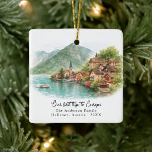 Adorno De Cerámica Foto personalizada de viaje a Hallstatt Austria