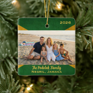Adorno De Cerámica Foto personalizada de viaje a la playa de Jamaica