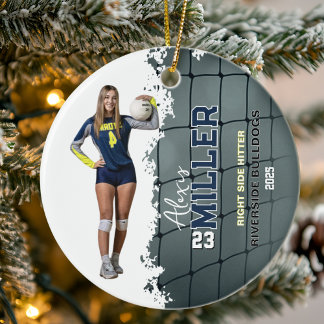 Adorno De Cerámica Foto personalizada de voleibol 