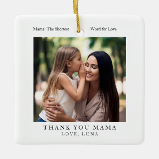 Adorno De Cerámica Foto personalizada del Día de la Madre