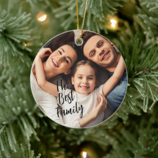 Adorno De Cerámica Foto personalizada La mejor familia