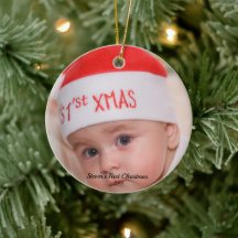 Foto personalizada para bebés Primera Navidad