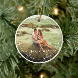 Adorno De Cerámica Foto personalizada personalizado Cita simple de am