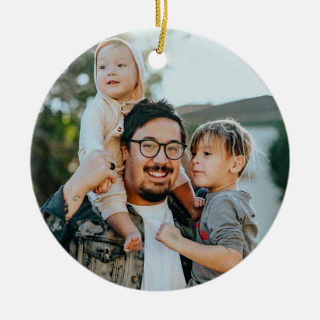 Adorno De Cerámica Foto personalizado (Frente)