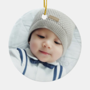 Adorno De Cerámica Foto personalizado con monograma