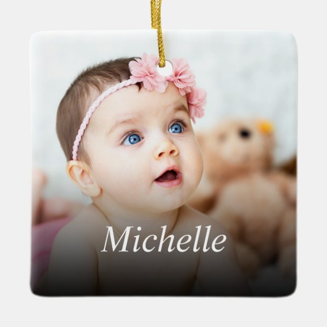 Adorno De Cerámica Foto personalizado Crea la propia (Anverso)