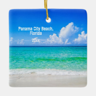 Adorno De Cerámica Foto Personalizado Panamá City Beach Umbrellas