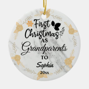 Adorno De Cerámica Foto personalizado Primera Navidad como abuelos 20