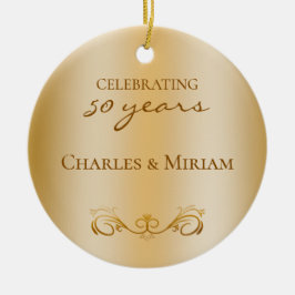 Adorno De Cerámica Foto personalizado Regalo del 50 aniversario de or