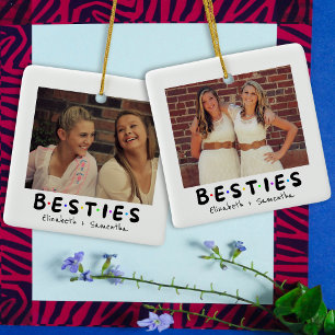 Adorno De Cerámica Foto Selfie de Mejores Amigas BFF Amigas del Alma