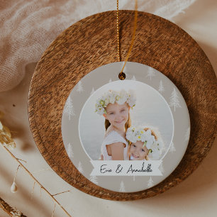 Adorno De Cerámica Foto simple de doble cara neutra personalizada