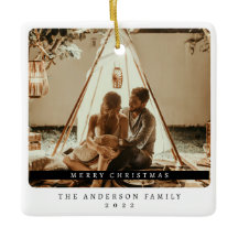 Foto simple de Navidad minimalista en blanco y neg