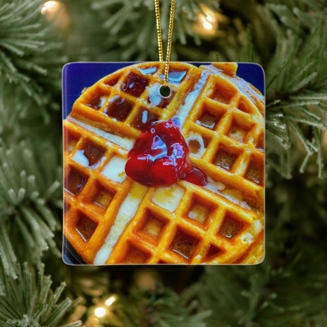 Adorno De Cerámica Foto Waffle (Árbol)