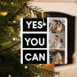 Adorno De Cerámica Foto y cita de motivación de la familia collage mo<br><div class="desc">Foto y cita de motivación de la familia collage moderna</div>
