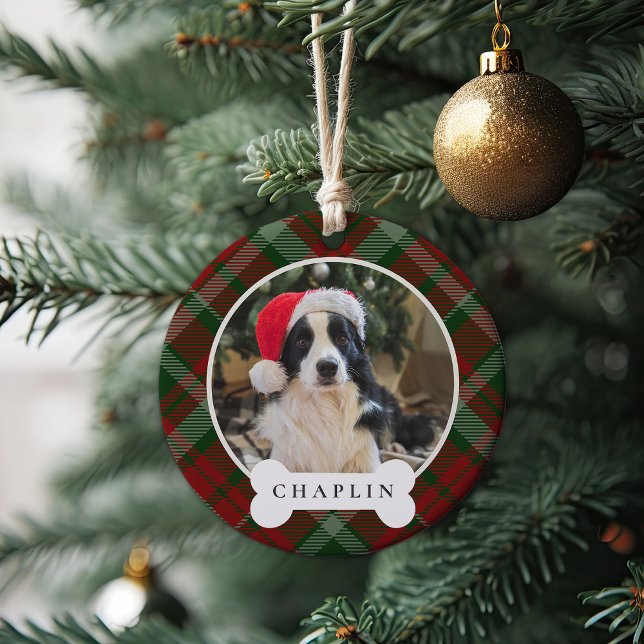 Adorno De Cerámica Foto y nombre de perro Mascota personalizado clási (Subido por el creador)