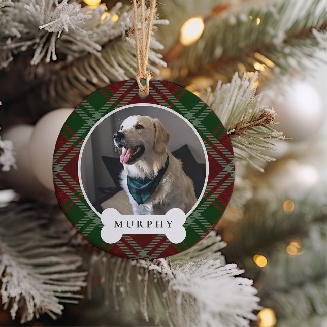 Adorno De Cerámica Foto y nombre de perro Mascota personalizado clási (Subido por el creador)