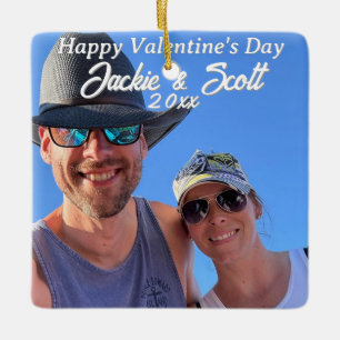 Adorno De Cerámica Foto y nombres PERSONALIZADOS por el día de San Va