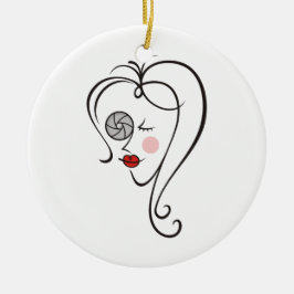 Adorno De Cerámica Fotógrafa femenina