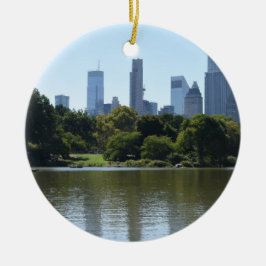 Adorno De Cerámica Fotografía de Central Park Lake New York City NYC