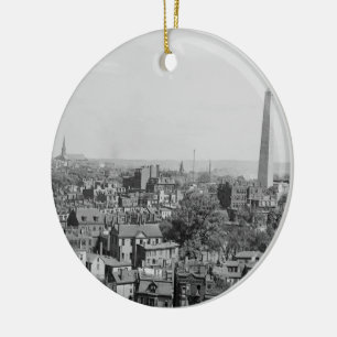 Adorno De Cerámica Fotografía de época de Charlestown Massachusetts