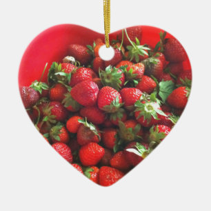 Adorno De Cerámica Fotografía de fresas con frutos rojos