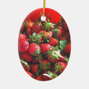 Adorno De Cerámica Fotografía de fresas con frutos rojos