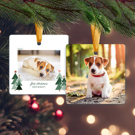 Adorno De Cerámica Fotografía de los primeros árboles rusos navideños