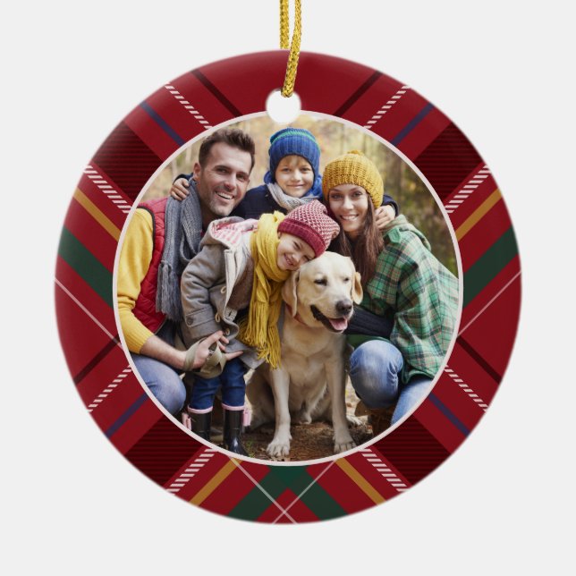 Adorno De Cerámica Fotografía de marco colocado Navidades personaliza (Frente)