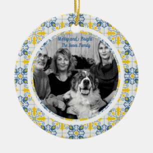 Adorno De Cerámica Fotografía de mosaicos portugueses para Navidades