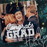 Adorno De Cerámica Fotografía de Preppy Simple Grad Grad Modern<br><div class="desc">Este diseño simple y clásico está compuesto por tipografía de la síspera y agrega una foto personalizado.</div>