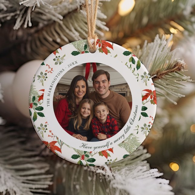 Adorno De Cerámica Fotografía del patrón de vegetación de Navidad vin (Subido por el creador)