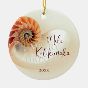 Adorno De Cerámica Fotografía elegida Shell Mele Kalikimaka
