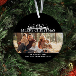 Adorno De Cerámica Fotografía familiar Natividad simple Navidades rel