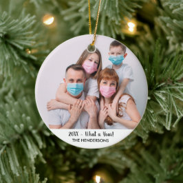 Adorno De Cerámica Fotografía familiar Qué Divertido Árbol De Navidad