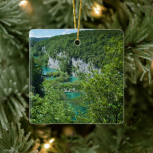 Adorno De Cerámica Fotografía paisajística de Plitvice Lakes Croatia