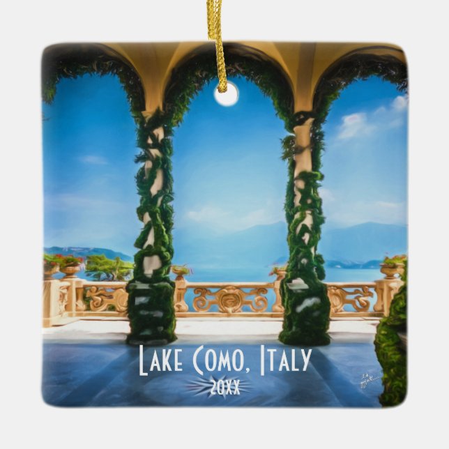 Adorno De Cerámica Fotografía propia Lago Como Italia Viaje Europa (Anverso)