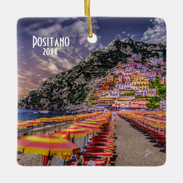 Adorno De Cerámica Fotografía propia Positano Amalfi: recuerdo de via (Anverso)