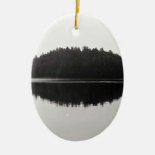 Adorno De Cerámica Fotografía superior de la isla de Adirondack del
