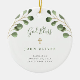 Adorno De Cerámica Fotografía verde del eucalipto follaje del bebé ba