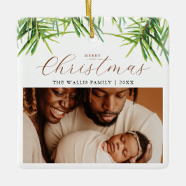Adorno De Cerámica Fotografía y saludos elegantes y modernos Navidade