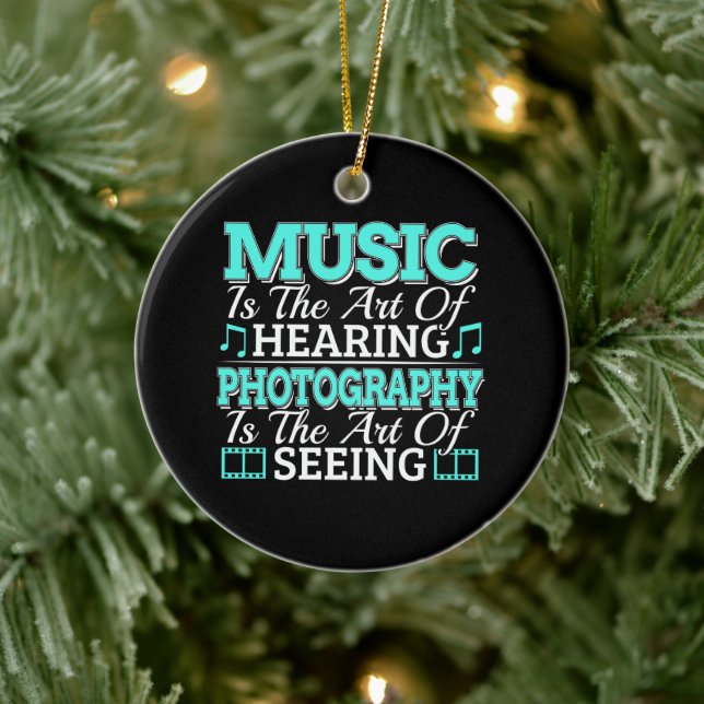 Adorno De Cerámica Fotógrafo de música - Cita Inspiradora (Árbol)