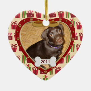 Adorno De Cerámica Fotograma de Perro personalizado