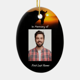 Adorno De Cerámica Fotos conmemorativas Oración Caballo Occidental