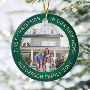 Adorno De Cerámica Fotos de 2 casas 1Navidad Nueva casa cepillado ver