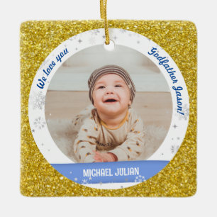 Adorno De Cerámica Fotos de niños gemelos Papá Noel primera Navidad b