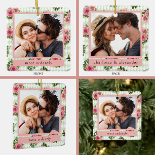 Adorno De Cerámica Fotos de Pareja Cita Literaria Personalizada