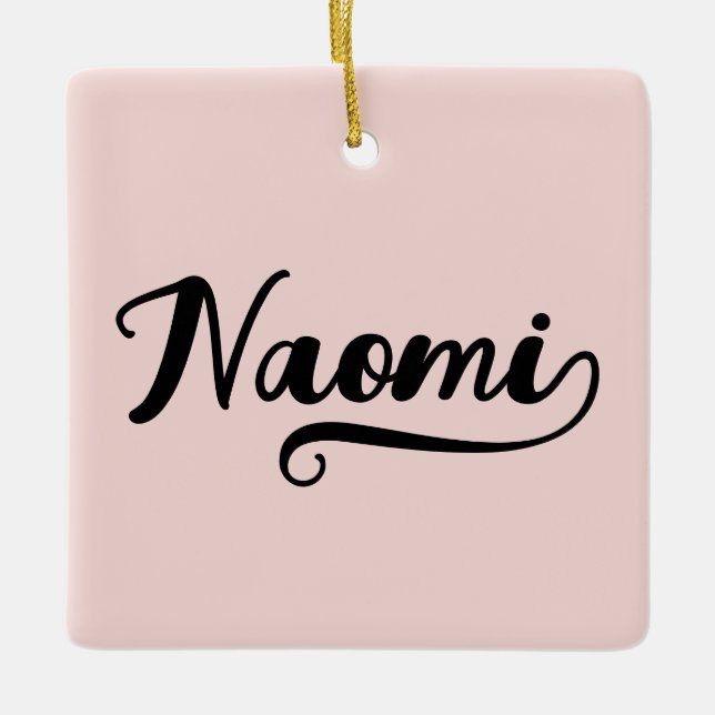 Adorno De Cerámica Fotos de Rubor en el guión de pincel negrita (Anverso)