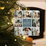 Adorno De Cerámica Fotos de varias vacaciones | Feliz Navidad | Regal<br><div class="desc">Fotos de vacaciones en Collage | Feliz Navidad | Regalo</div>